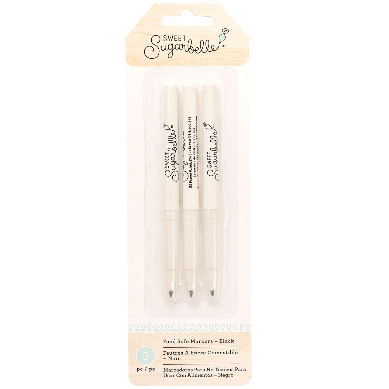 Sweet Sugarbelle Template Markers 3/Pkg Black 378908 by American Crafts